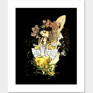 Alphonse Mucha Art Nouveau Vintage Fantasy Fairy Tale Posters and Art